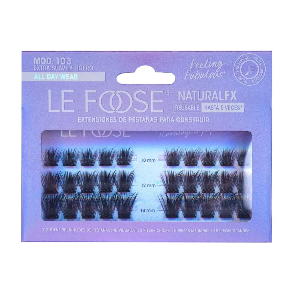 Extensiones De Pestaña Construibles Natural Fx Le Foose 103
