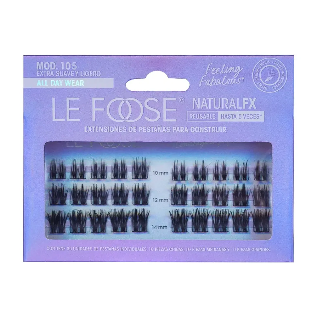Extensiones De Pestaña Construibles Natural Fx Le Foose 105
