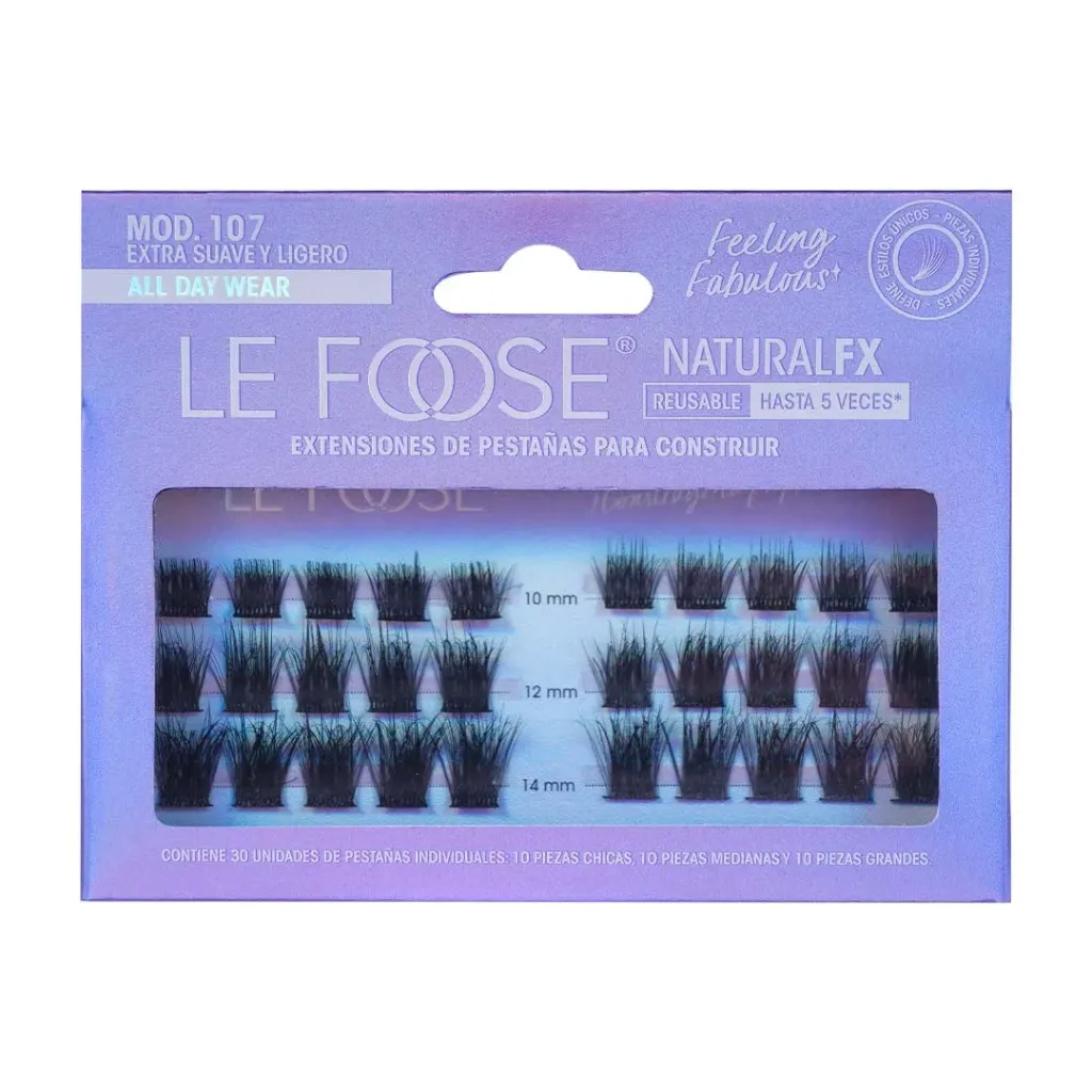 Extensiones De Pestaña Construibles Natural Fx Le Foose 107